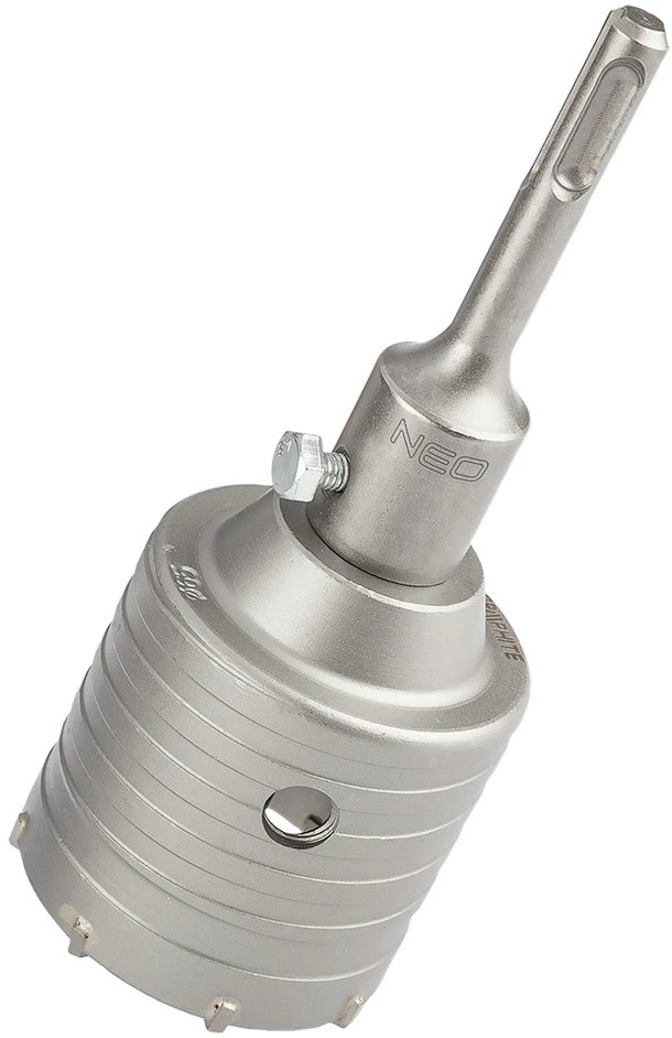 Otwornica 65 mm karbido skylių pjūklas su SDS+ adapteriu ir centravimo grąžtu