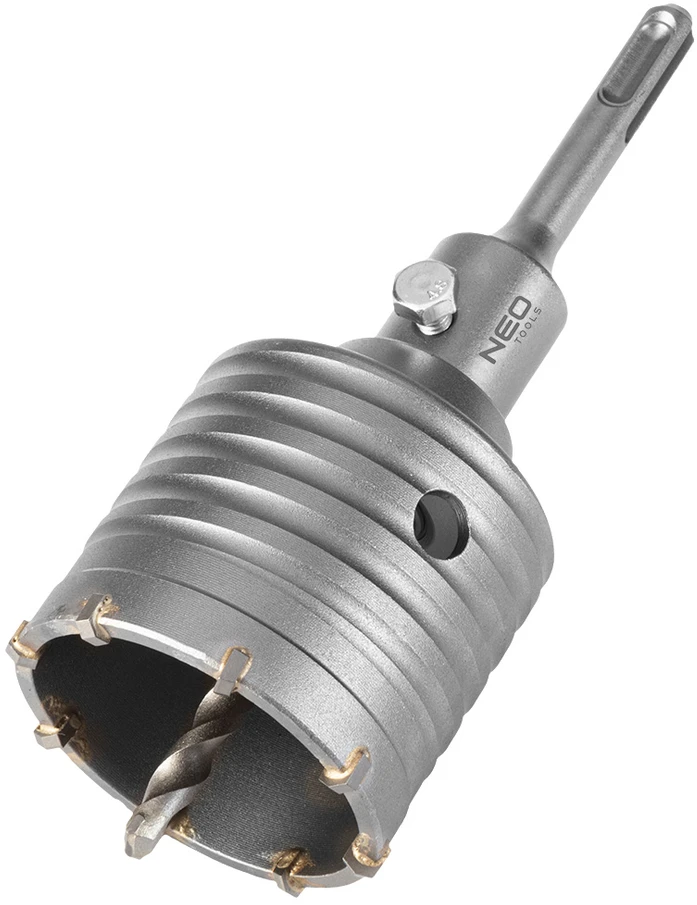 Otwornica 65 mm karbido skylių pjūklas su SDS+ adapteriu ir centravimo grąžtu