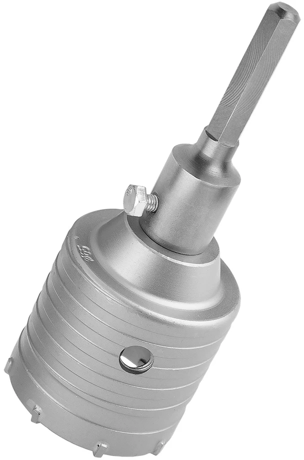 Otwornica 65 mm karbido skylių pjūklas su šešiakampiu adapteriu ir centravimo grąžtu