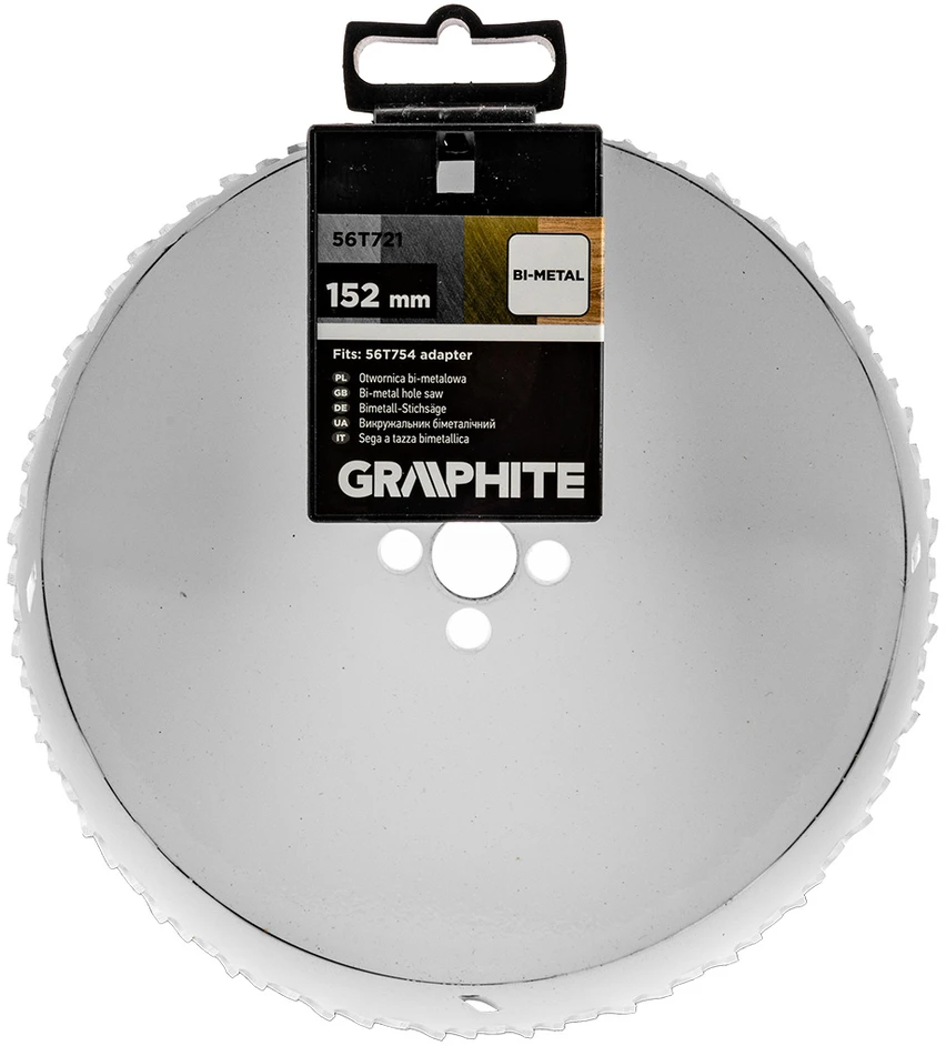 Otwornica Bimetalinis skylių pjūklas 152 mm