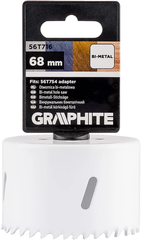 Grąžtas Otwornica Bimetalinis skylių pjūklas 68 mm
