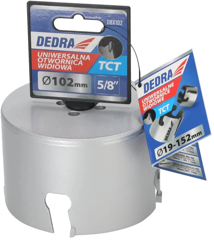 Grąžtas Dedra TCT 102mm 58 universalus skyliu pjuklas