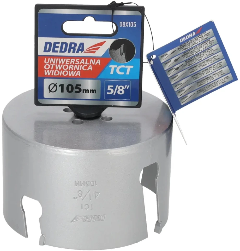 Grąžtas Dedra TCT 105mm 58 universalus skyliu pjuklas