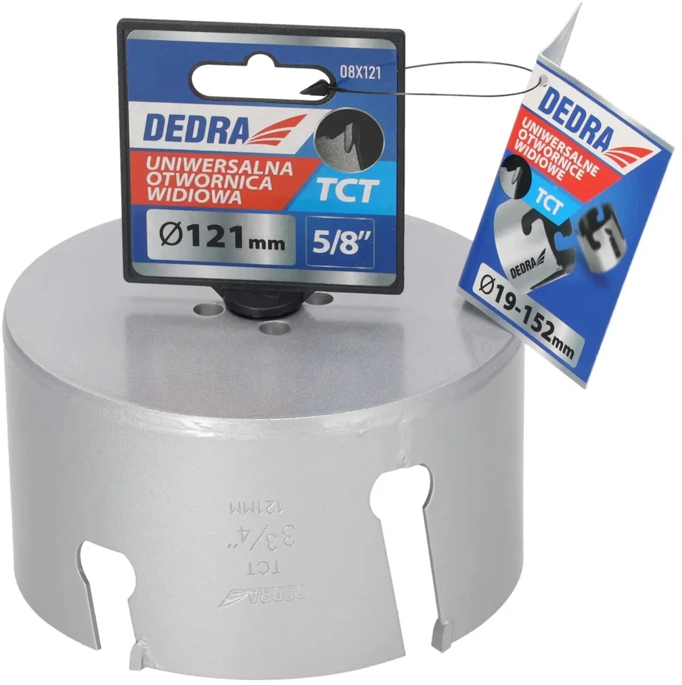 Grąžtas Dedra TCT 121mm 58 universalus skyliu pjuklas