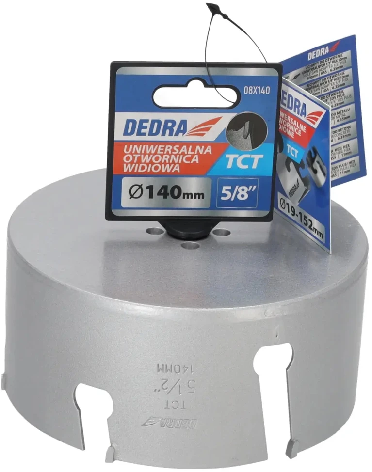 Grąžtas Dedra TCT 140mm 58 universalus skyliu pjuklas