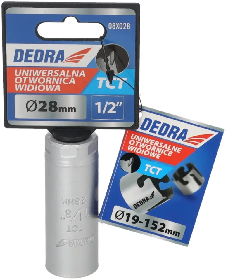 Grąžtas Dedra TCT 28mm 12 universalus skyliu pjuklas