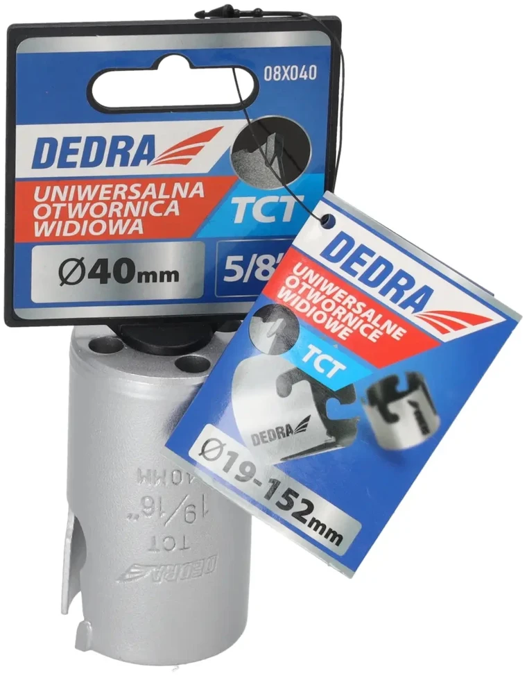 Grąžtas Dedra TCT 40mm 58 universalus skyliu pjuklas