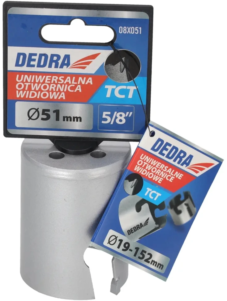 Grąžtas Dedra TCT 51mm 58 universalus skyliu pjuklas