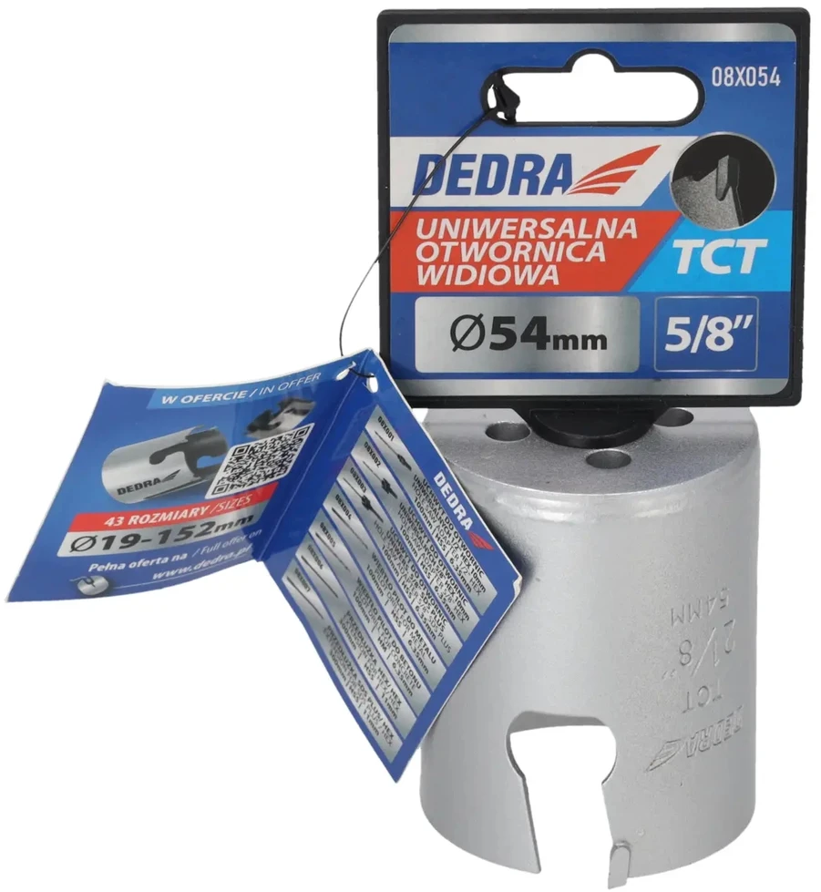 Grąžtas Dedra TCT 54mm 58 universalus skyliu pjuklas