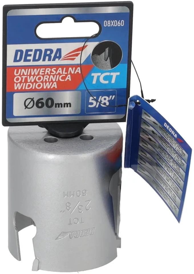 Grąžtas Dedra TCT 60mm 58 universalus skyliu pjuklas