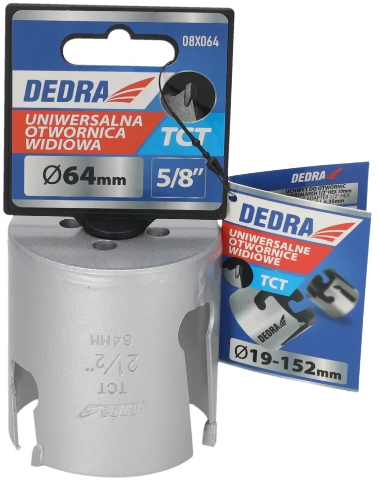 Grąžtas Dedra TCT 64mm 58 universalus skyliu pjuklas