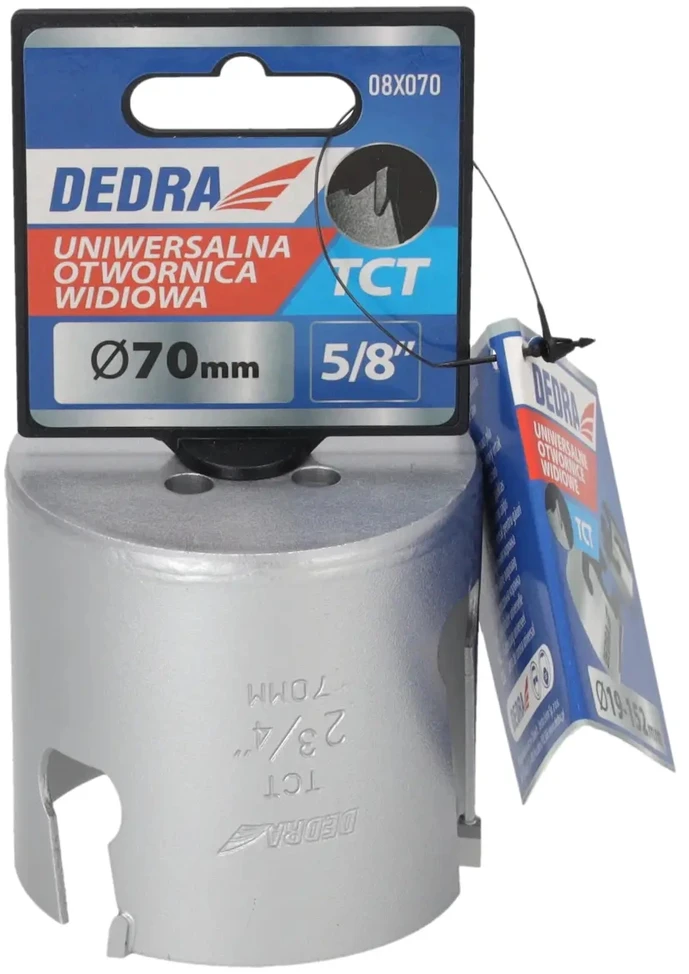 Grąžtas Dedra TCT 70mm 58 universalus skyliu pjuklas