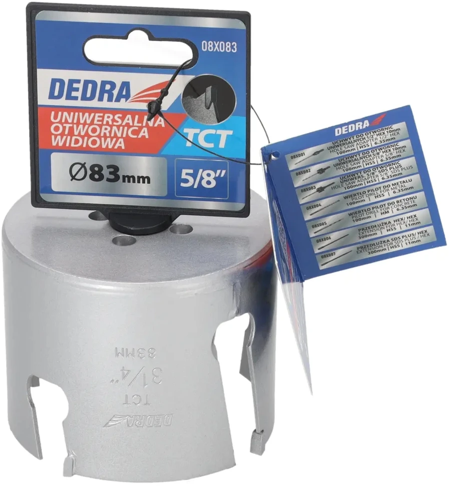 Grąžtas Dedra TCT 83mm 58 universalus skyliu pjuklas