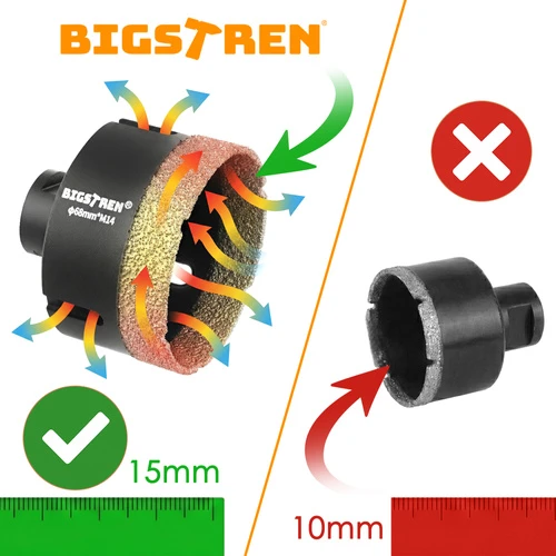 „Bigstren“ deimantiniai skylių pjūklai – 13 vnt. rinkinys, „Bigstren 27012“