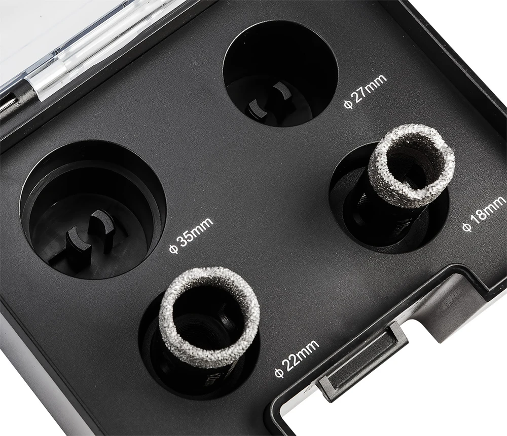 Neo Tools Otwornice Deimantiniai skylių pjūklai (18, 22, 27, 35 mm), 4 dalių rinkinys