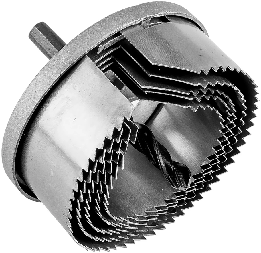 Otwornice Skylėms gręžti medienai 60–95 mm, aukštis 40 mm, 5 vnt. rinkinys