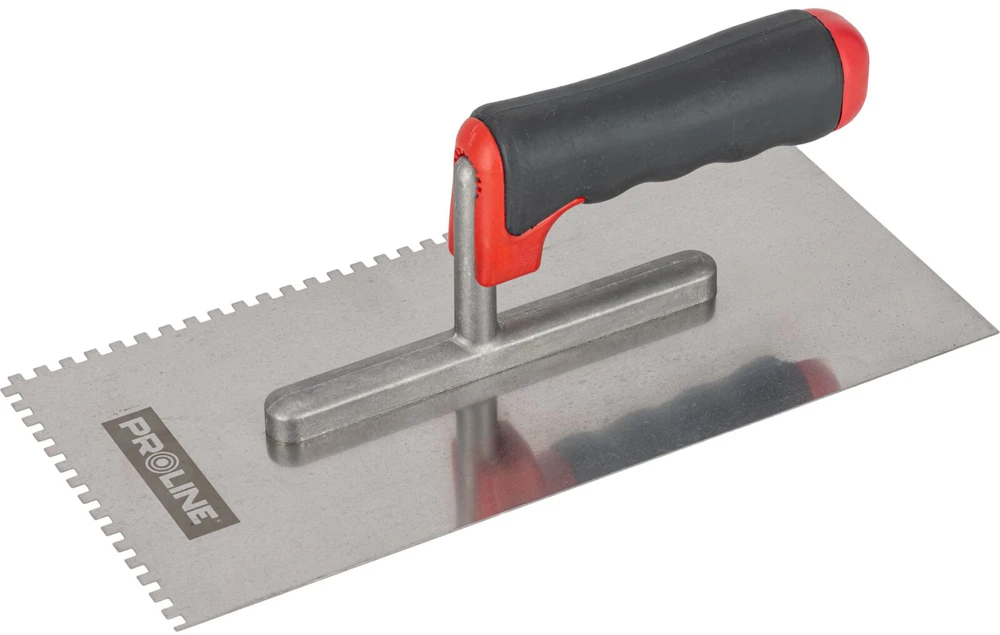 Paca Nerūdijančio plieno mentelė 270 * 130 mm, 4 * 4 dantukai, dvikomponentė rankena, aliuminio prolinas