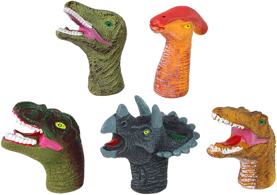 Pacynki Dinozaurų pirštų lėlės vaikams Lean Toys