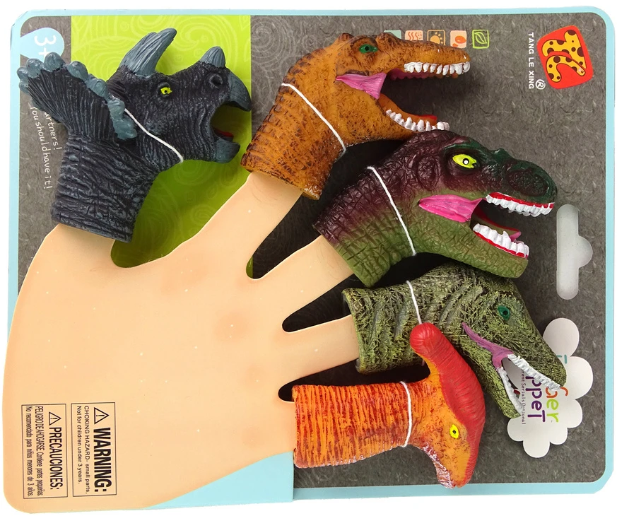 Pacynki Dinozaurų pirštų lėlės vaikams Lean Toys