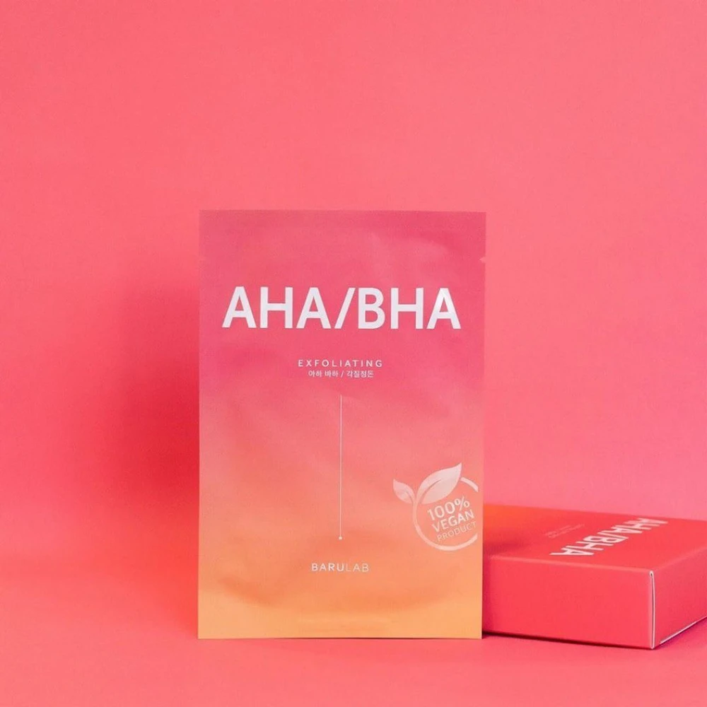 Barulab AHA / BHA Exfoliating Face Mask šveičiamoji lakštinė veido kaukė, 23 g