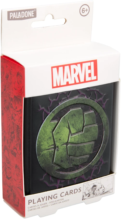 Paladone „Marvel“ – Hulko žaidimo kortos skardinėje