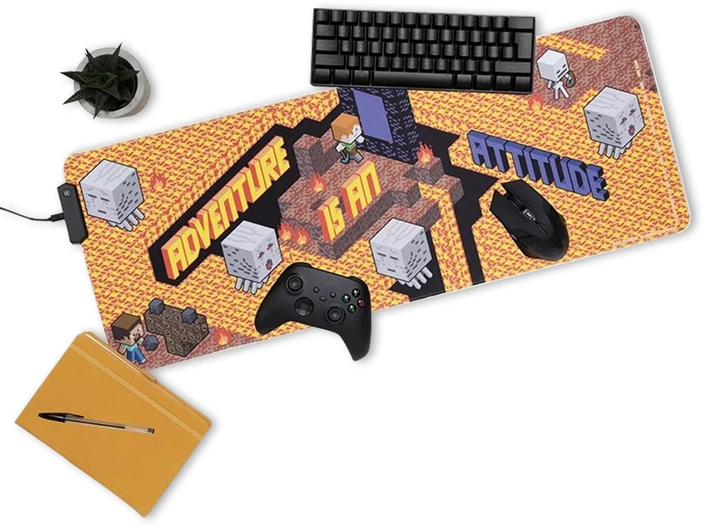 Paladone Minecraft XXL šviečiantis pėlės kilimėlis | 80 x 30 cm