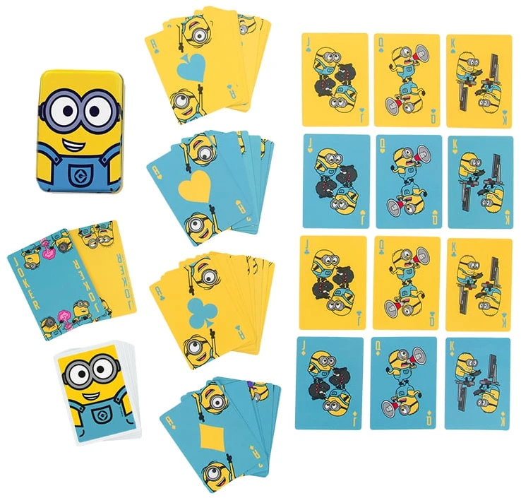 Paladone Minions žaidimo kortos skardinėje dėžutėje