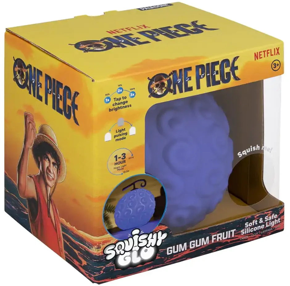 Paladone One Piece GumGum Fruit SquishyGlo silikoninė lempa (įkraunama) | 15 cm