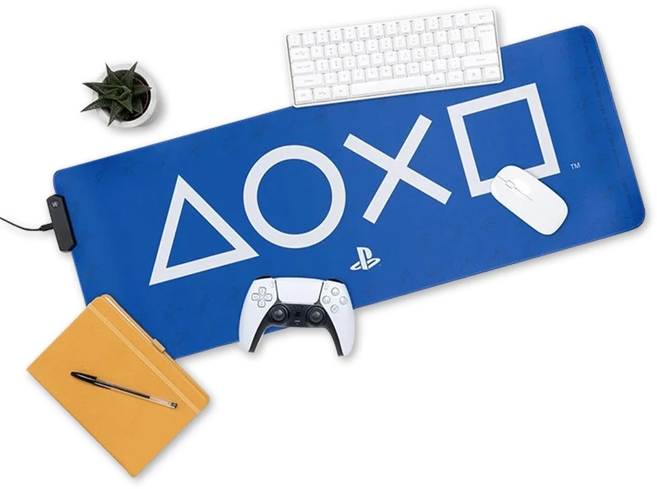Pelė Paladone „Playstation“ šviečiantis stalo kilimėlis