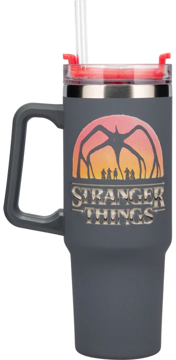 Paladone Stranger Things Sandarus Puodelis su šiaudeliu | 900 ml