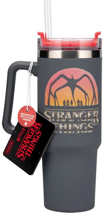Paladone Stranger Things Sandarus Puodelis su šiaudeliu | 900 ml