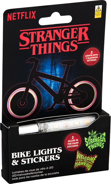 Paladone Stranger Things 5 LED Bike Lights and stickers