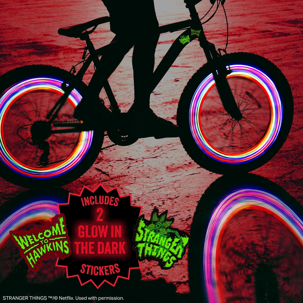 Paladone Stranger Things 5 LED Bike Lights and stickers
