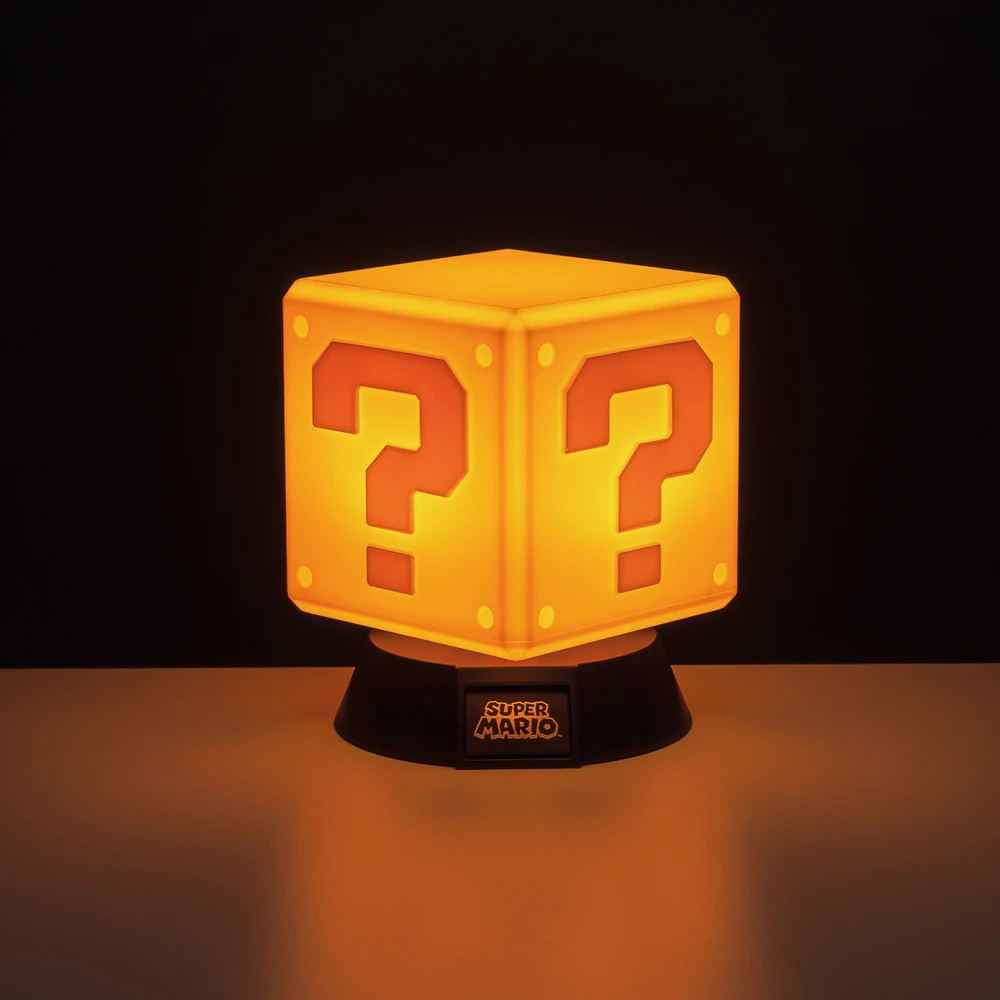 Paladone Super Mario Question Block lempa 10cm