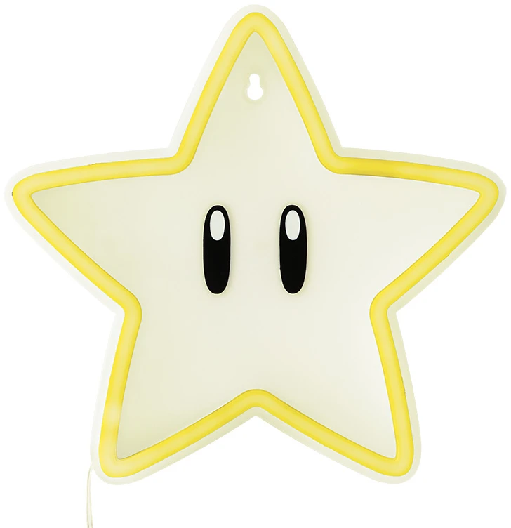 Paladone Super Mario Super Star Neon lempa (pakabinama ant sienos) | 24 cm