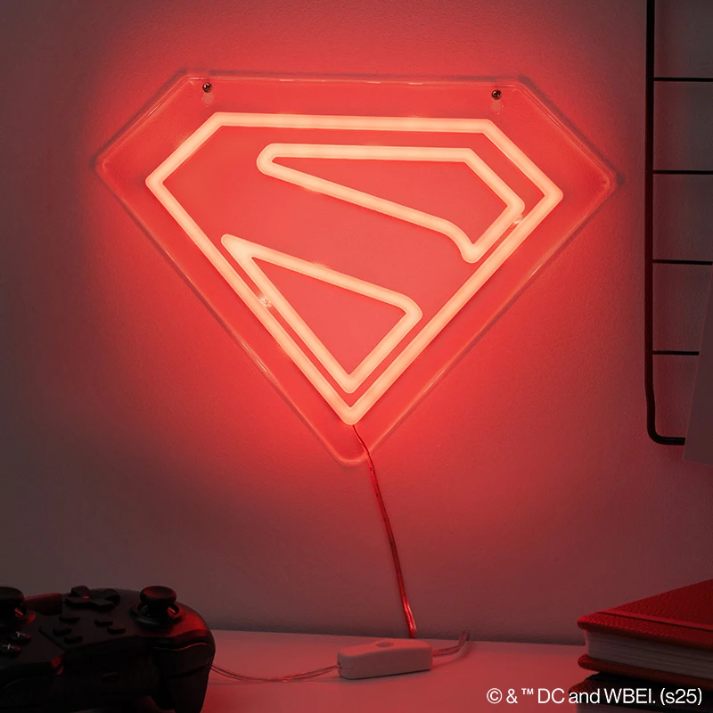 Paladone Supermeno prie sienos tvirtinama LED neoninė lemputė