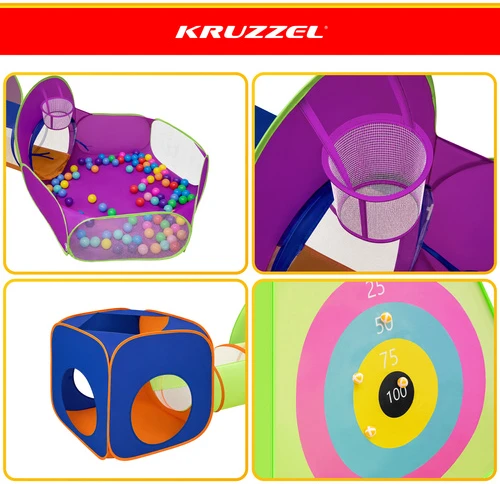 Kruzzel 5-in-1 Children's Tent with Tunnels