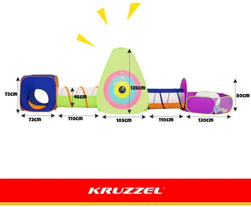 Kruzzel 5-in-1 Children's Tent with Tunnels