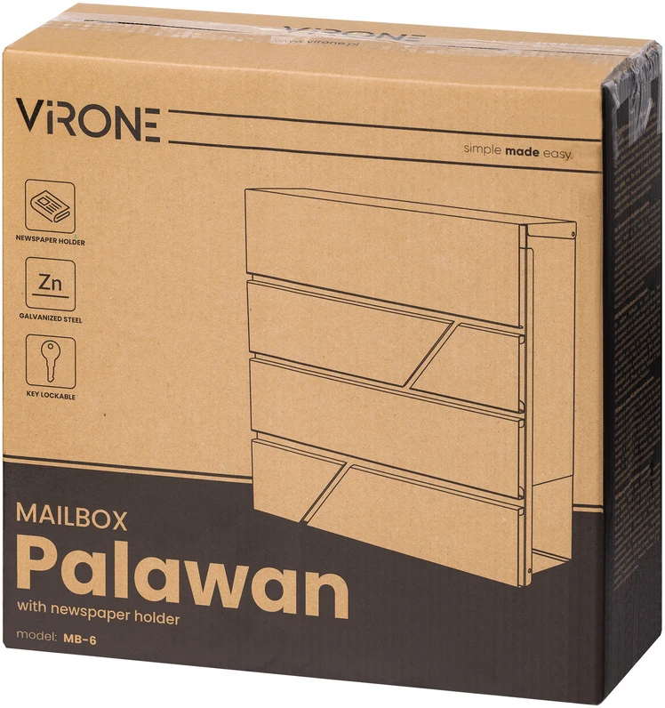 ORNO PAŠTO DĖŽUTĖ PALAWAN ANTRACITO SPALVOS