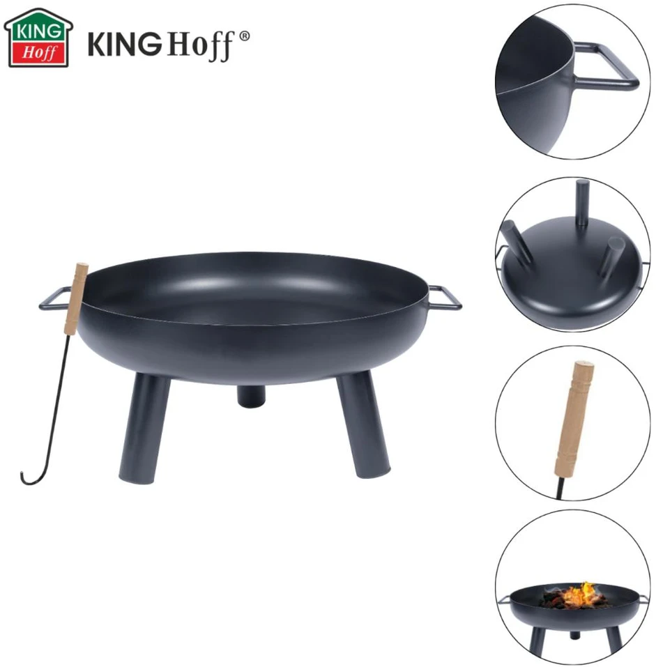 Palenisko Sodo laužavietė, didelė, 60 cm, grilis, laužas, kinghoff, kh-2031