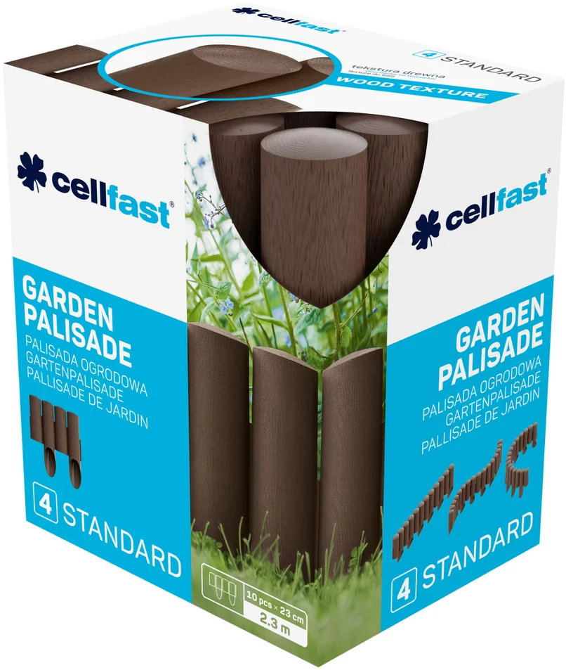Palisada „Cellfast Standard 4“ rudos sodo palisados, 9 vnt.