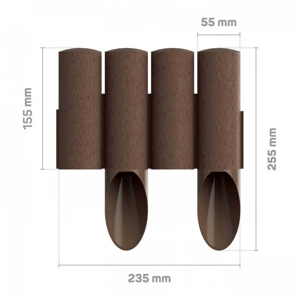 Palisada „Cellfast Standard 4“ rudos sodo palisados, 14 vnt.