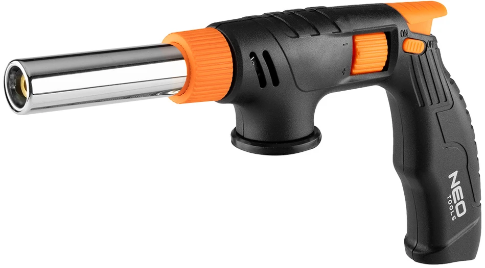 Neo Tools Dujinis degiklis su pjezoelektriniu jungikliu, sukamas 360 laipsnių kampu. su liepsnos reguliavimu