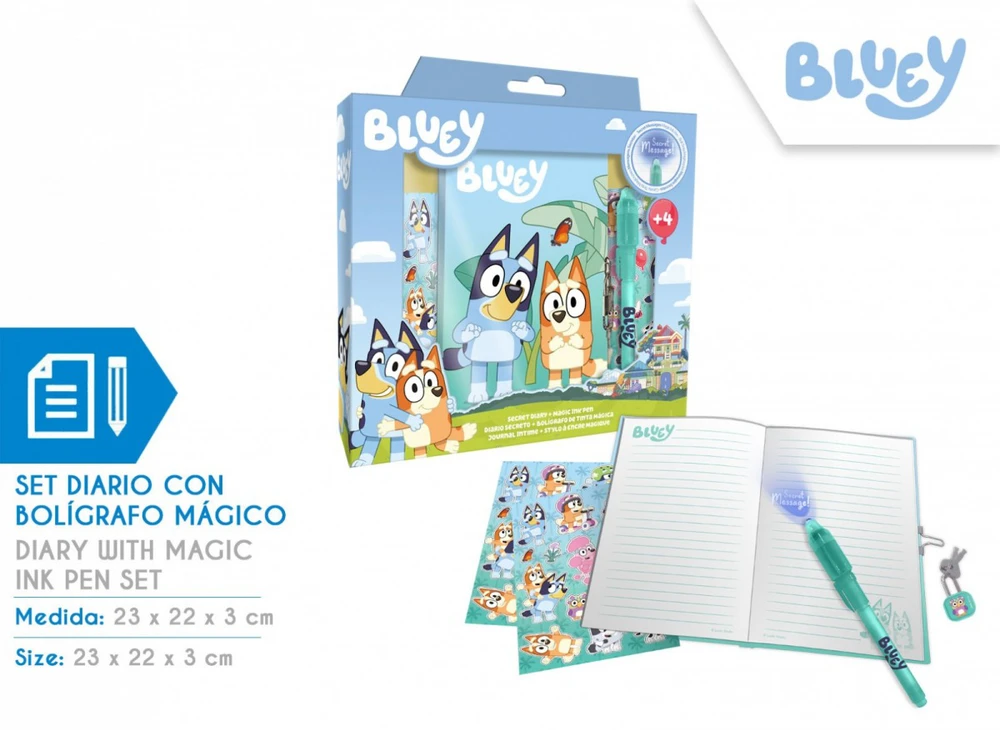 Pamiętnik Bluey Mėlynas dienoraštis + stebuklinga plunksna BY00007