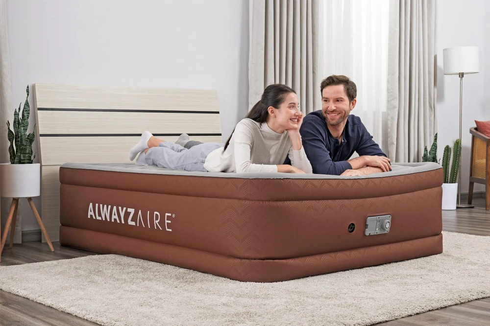 Panel Hurtowy Realb2B Bestway 69160 Dvigubas pripučiamas čiužinys su dviguba pompa 203x152x51cm