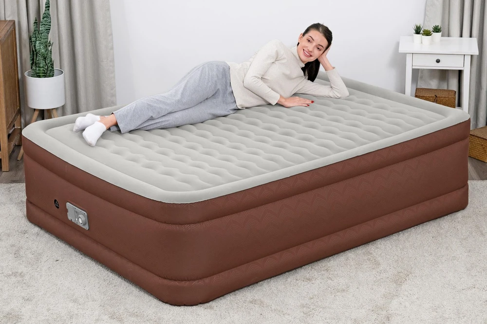 Panel Hurtowy Realb2B Bestway 69160 Dvigubas pripučiamas čiužinys su dviguba pompa 203x152x51cm