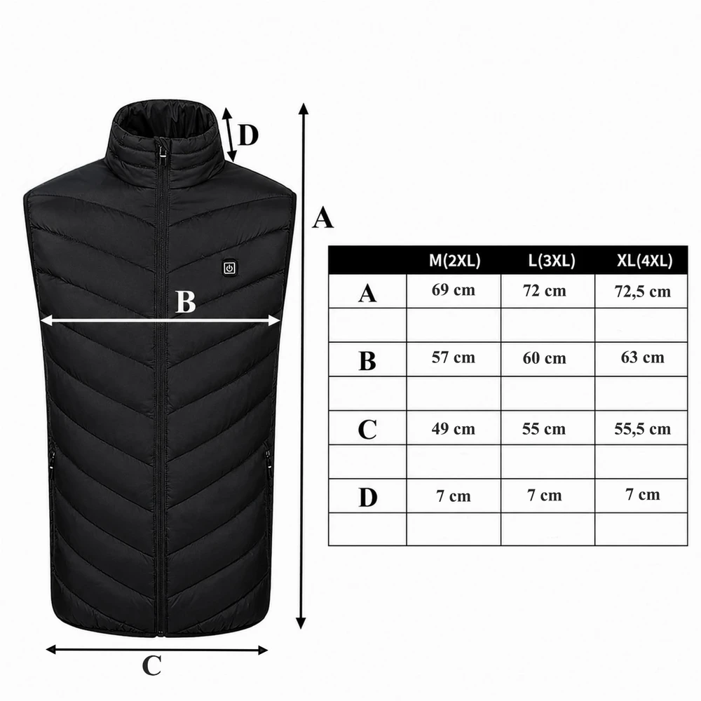 Panel Hurtowy Realb2B Realne Ceny Krzysztof Alchimionek 30x Šildoma liemenė Be rankovių Striukė Žieminė Unisex USB Powerbank r M
