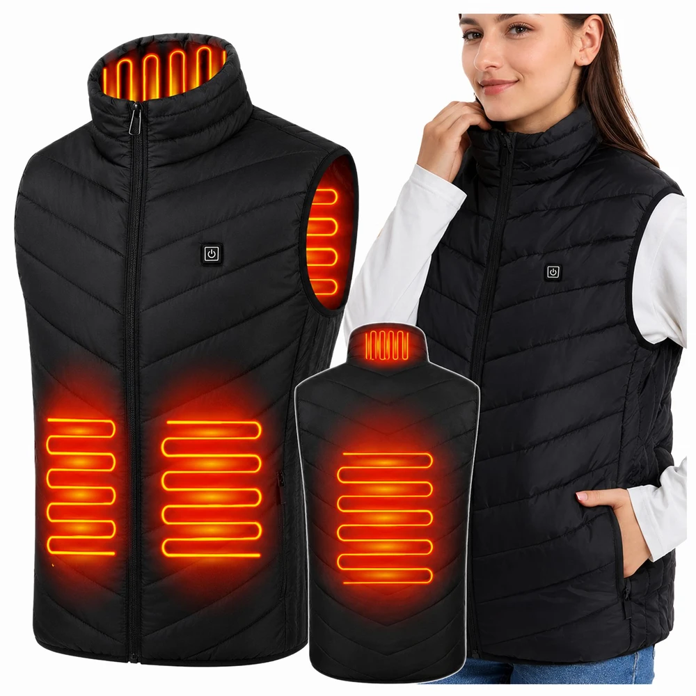 Panel Hurtowy Realb2B Realne Ceny Krzysztof Alchimionek 30x Šildoma liemenė Be rankovių Striukė Žieminė Unisex USB Powerbank r XL