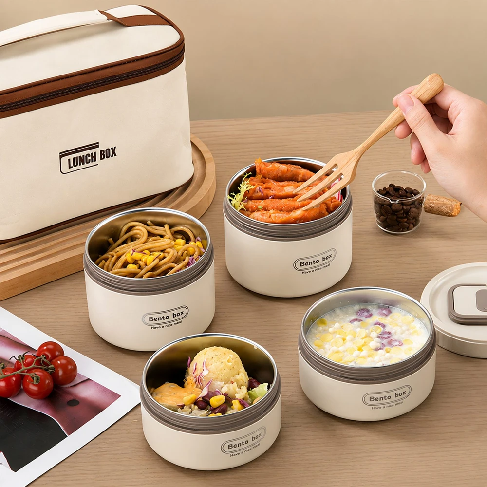 Panel Hurtowy Realb2B „LunchBox“ izoliuotų maisto laikymo konteinerių rinkinys, 4 vnt.