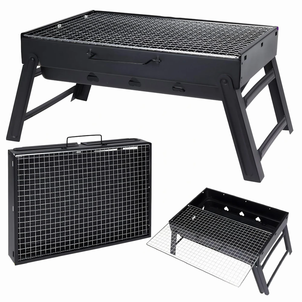 Panel Hurtowy RealB2B Sulankstomas kempingo sodo grilis RC-K-933 juodas